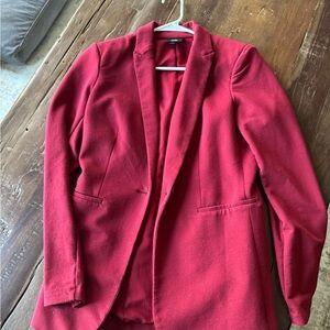 Mossimo Supply Co. Burgundy Open-Front Jacket